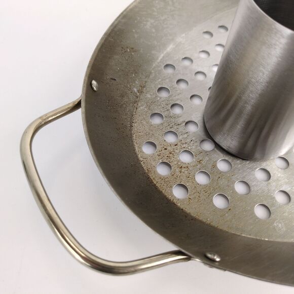 Charcoal Companion Stainless Steel Double Chicken Roasting Pan w/ Drip Tray - Picture 6 of 9